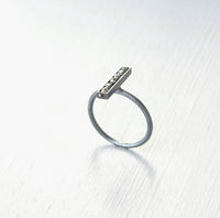 Vertical Six Stone Segment Stacking Ring