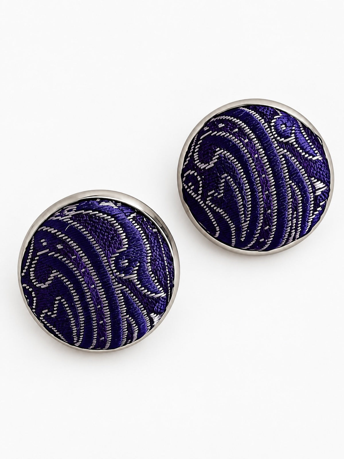 Vintage French Brocade Cuff Links