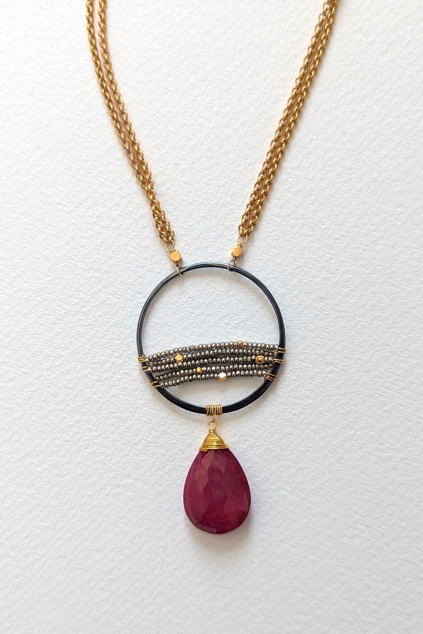 Ruby Drop Necklace