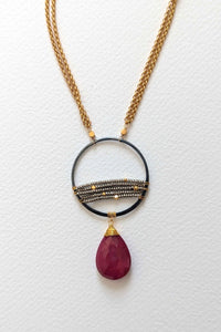 Ruby Drop Necklace