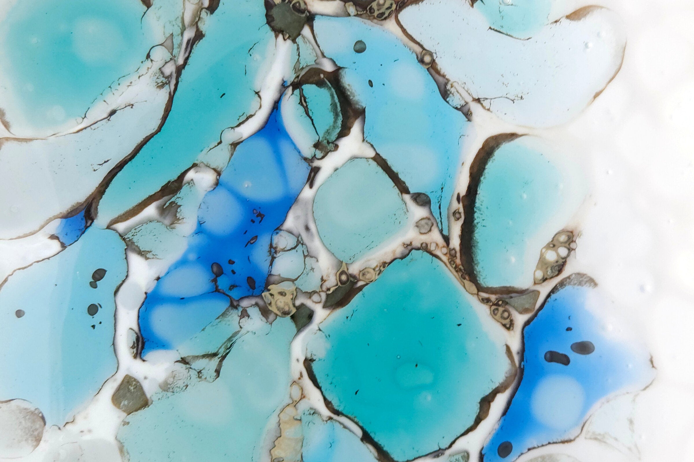 Saunter Series Bowl, Turquoise Cloud Mosaic