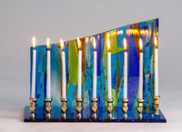 Abstract Blue Menorah