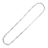 Long Quartz Triangle Band Link Necklace