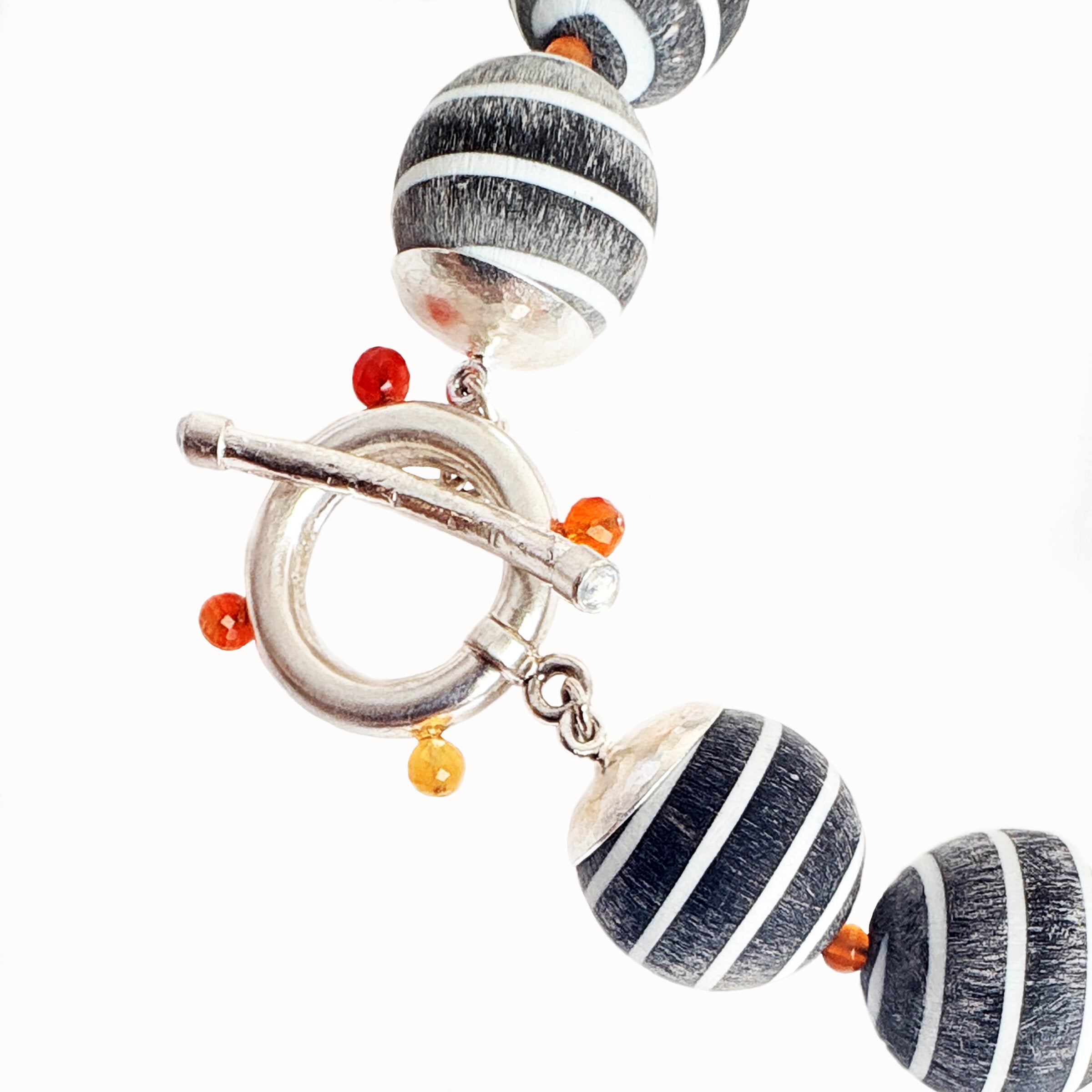 Buffalo Horn & Mexican Fire Opal Necklace