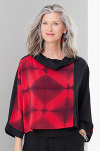 black/scarlet lattice