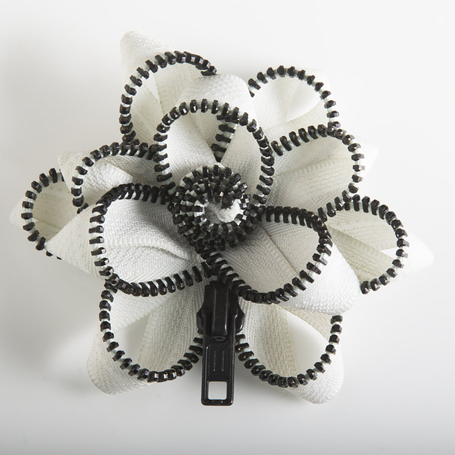 White Zipper Pin
