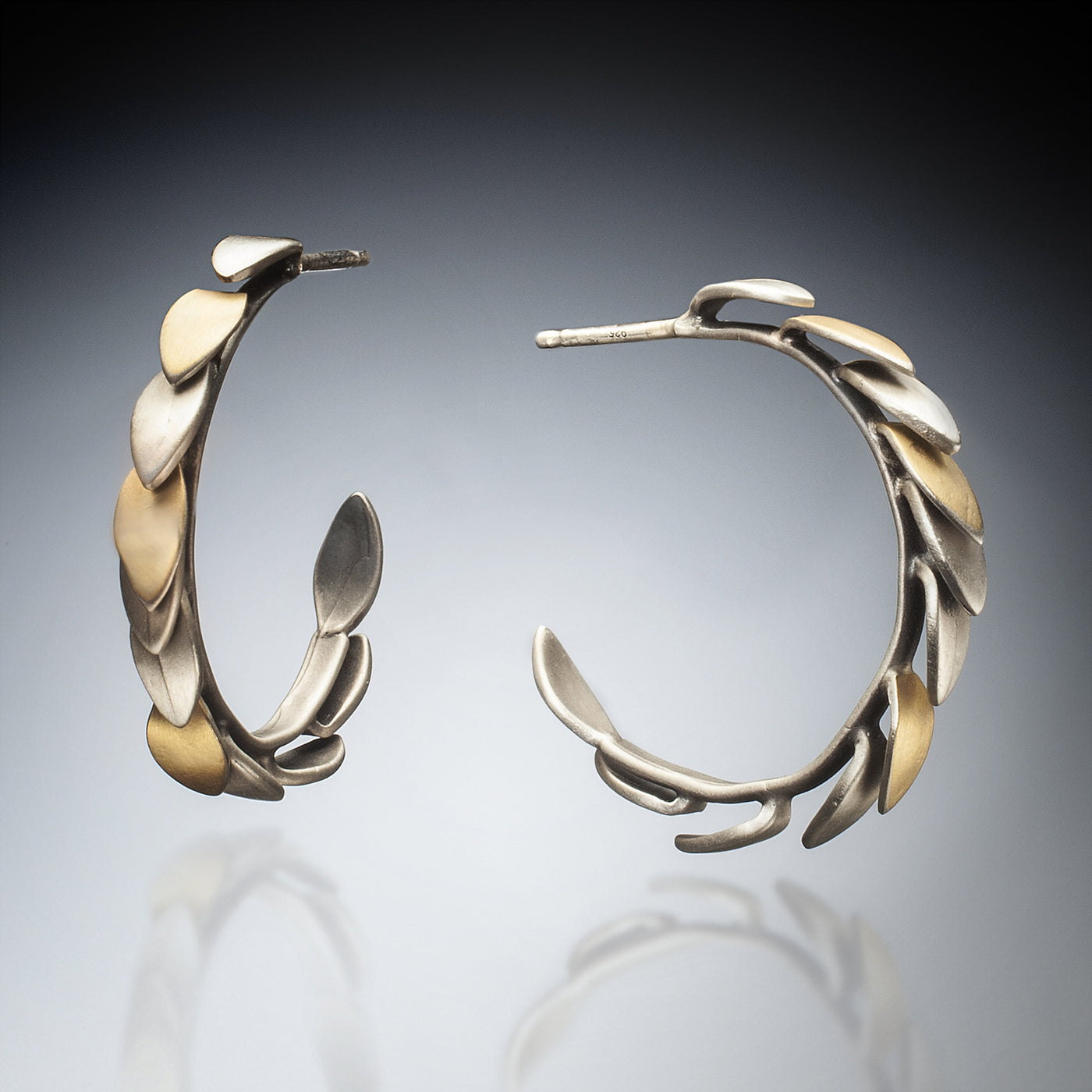 Leaf Hoop Earrings