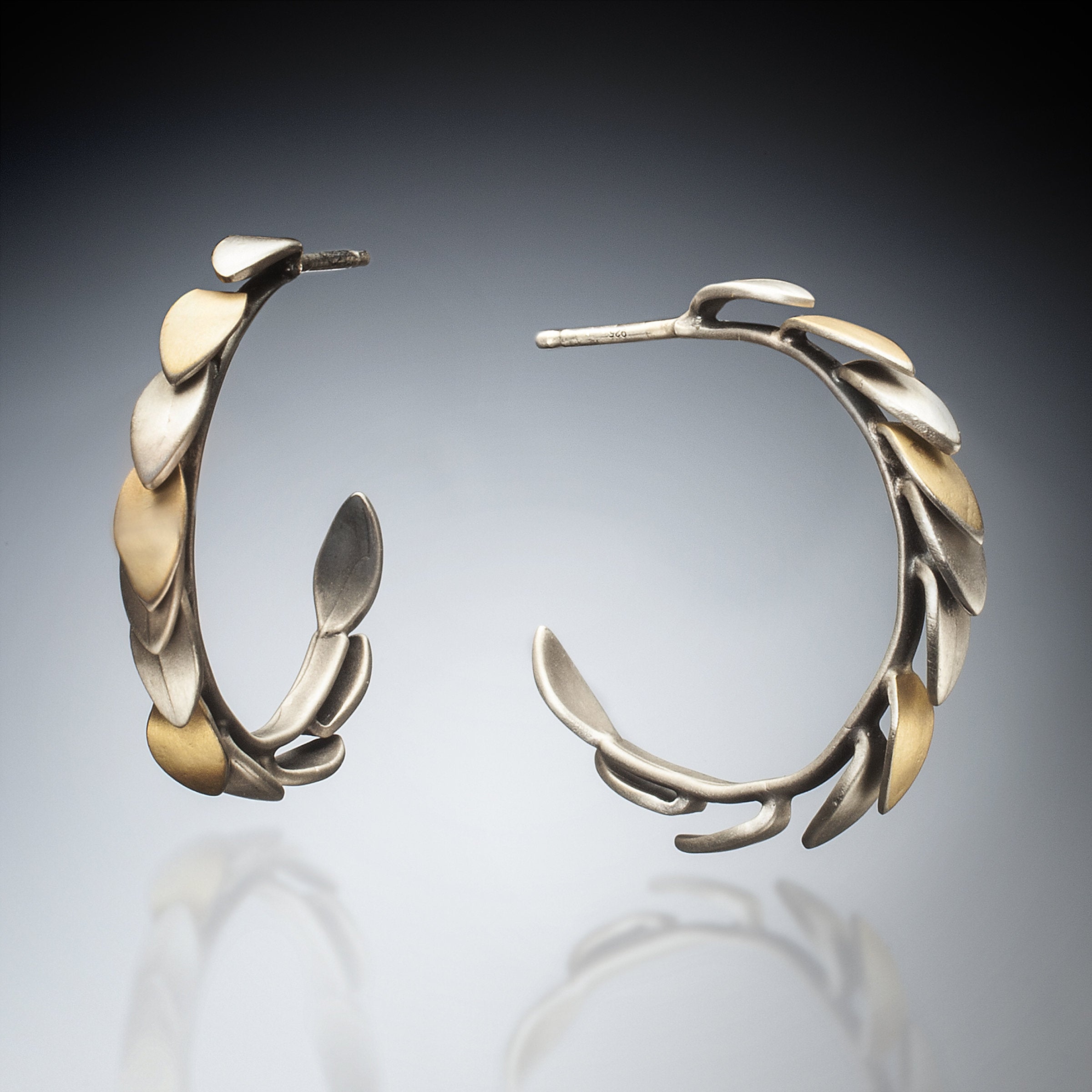 Leaf Hoop Earrings