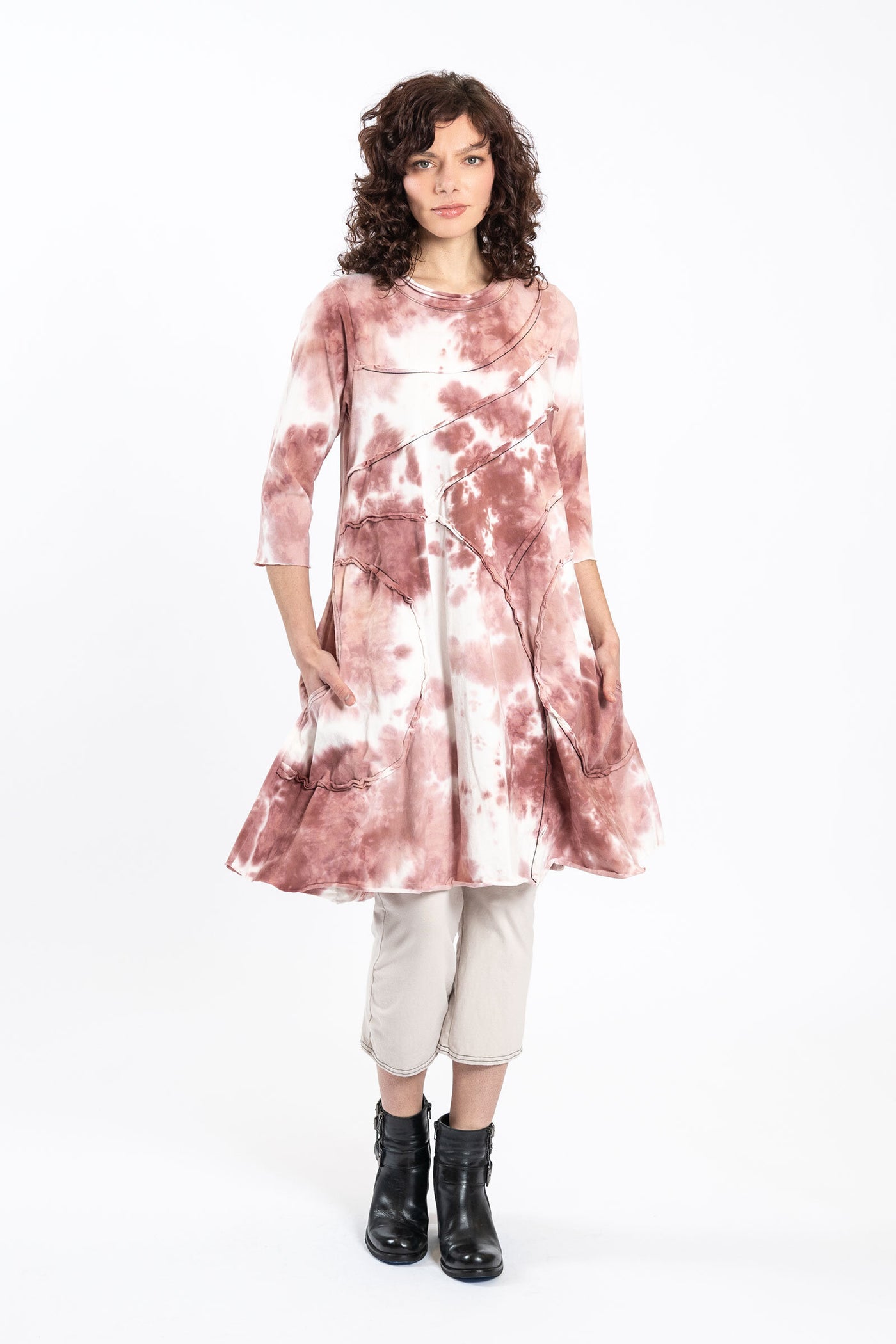 White with Pink Splattered