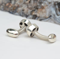 Rainbow Moonstone Silver Cuff Links