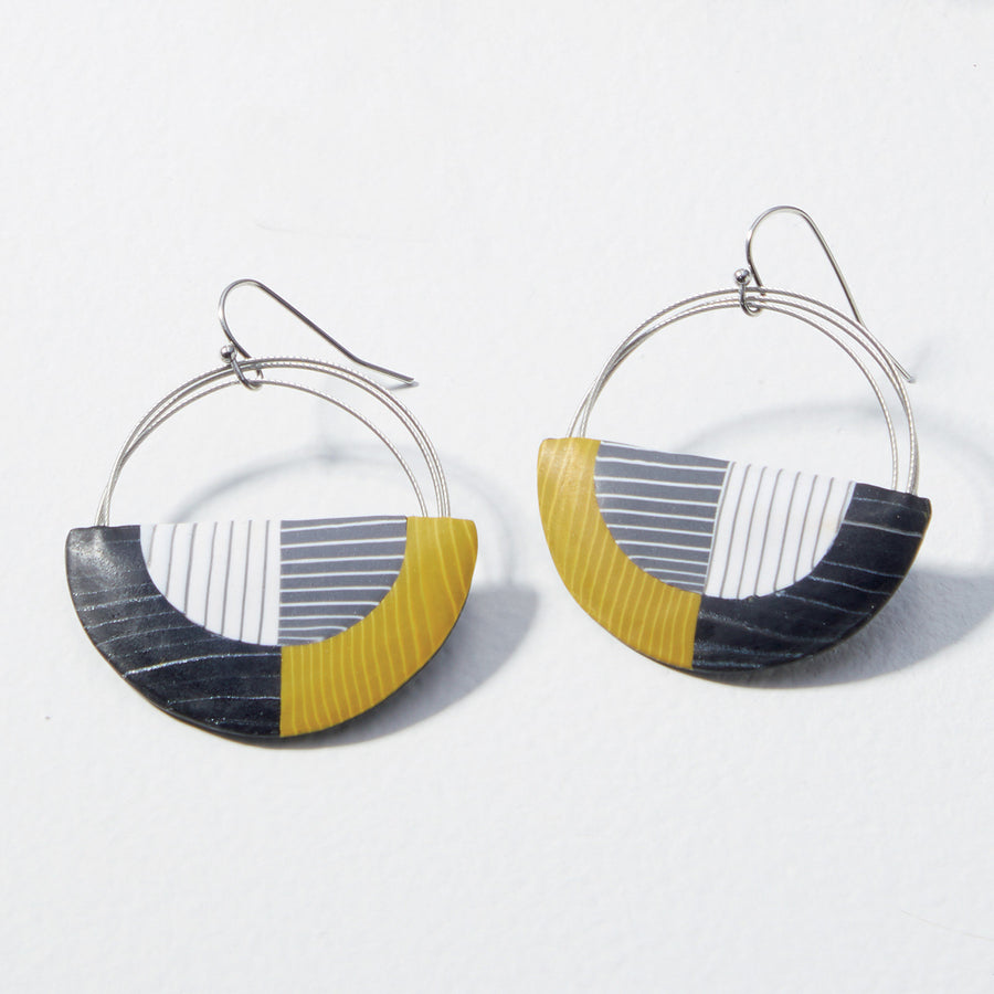 Large Wire Stripe Loop Earrings · Artful Home