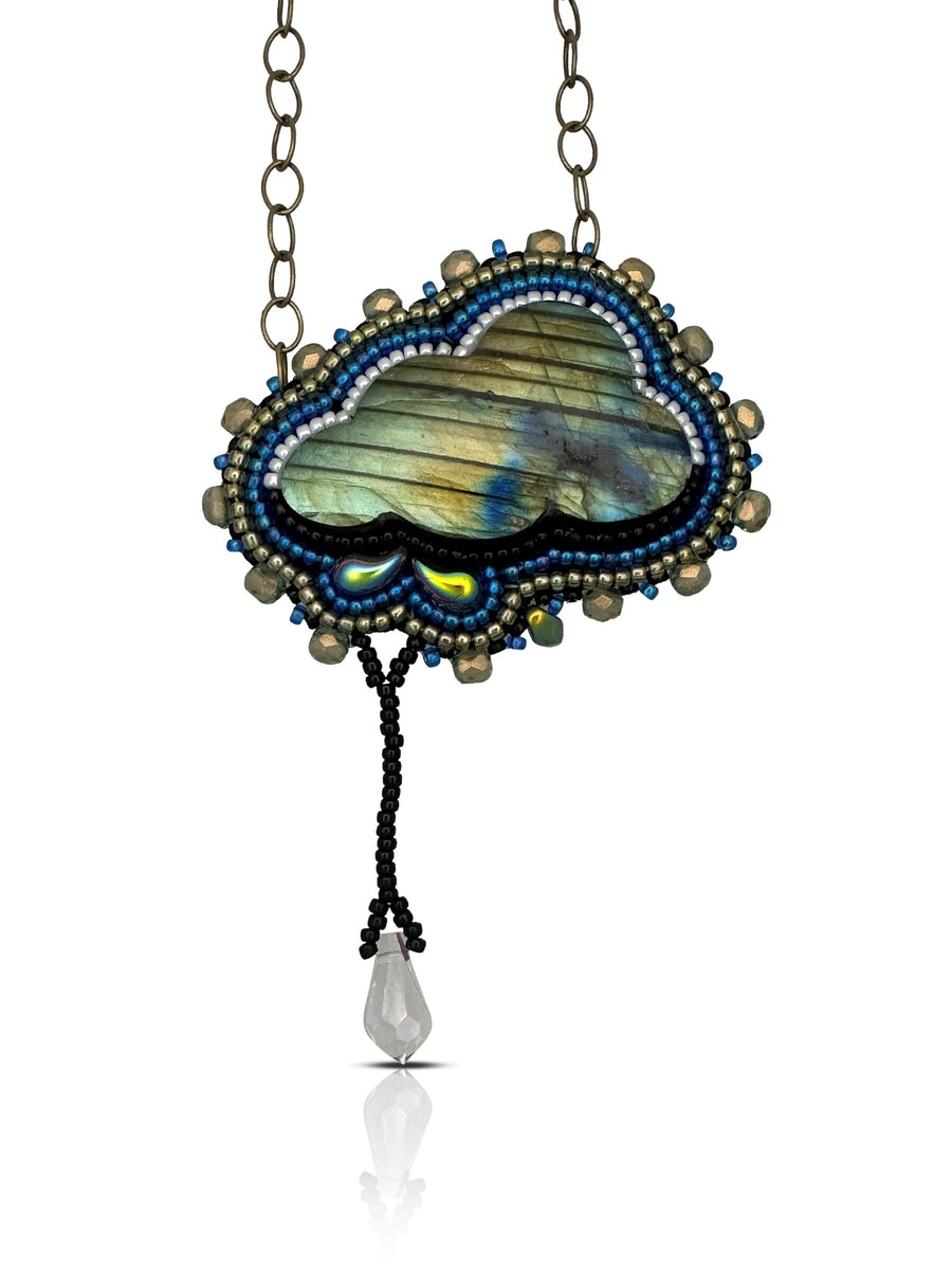 Multi-Color Labradorite Cloud Pendant
