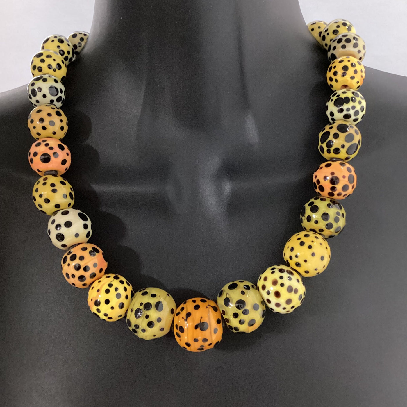 Dandelion Dalmatian Bead Necklace VII