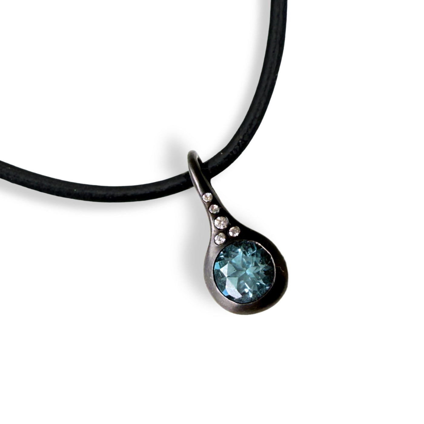 Sparkle Blue Droplet Pendant