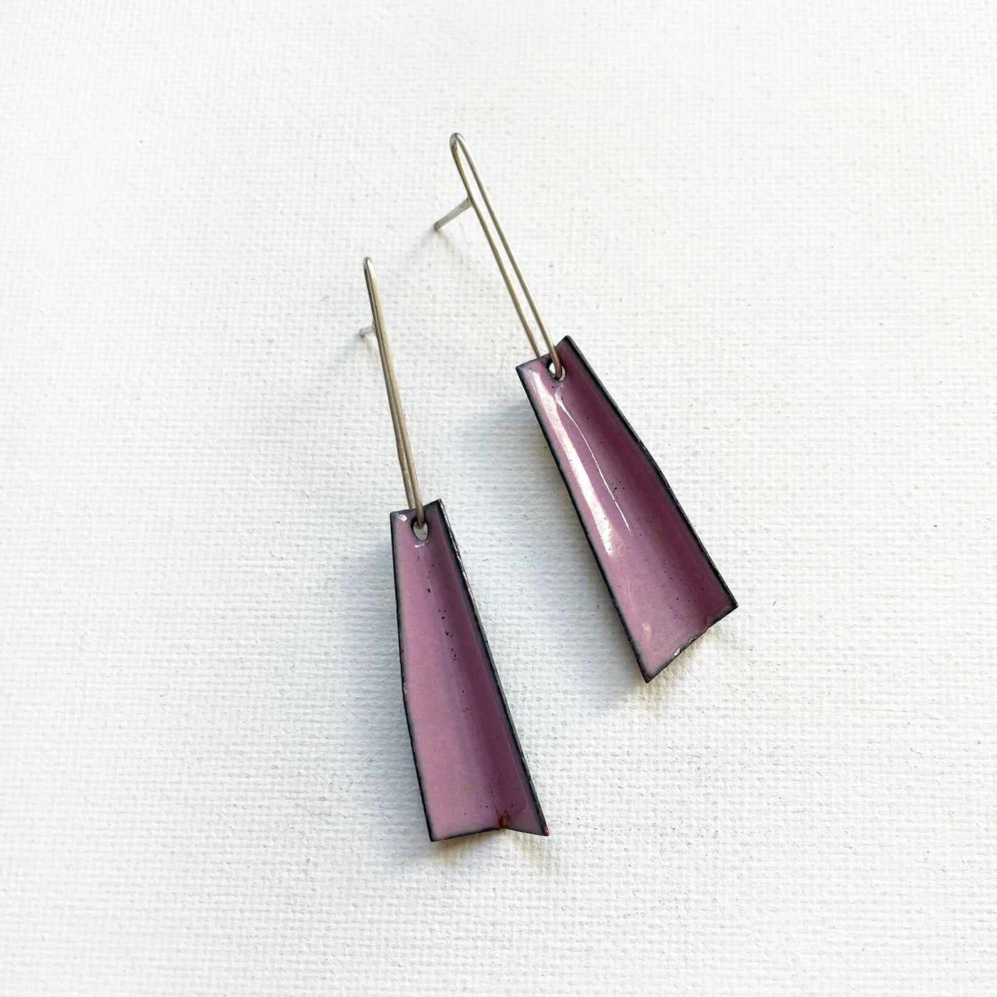 Mauve Folded Post Earrings
