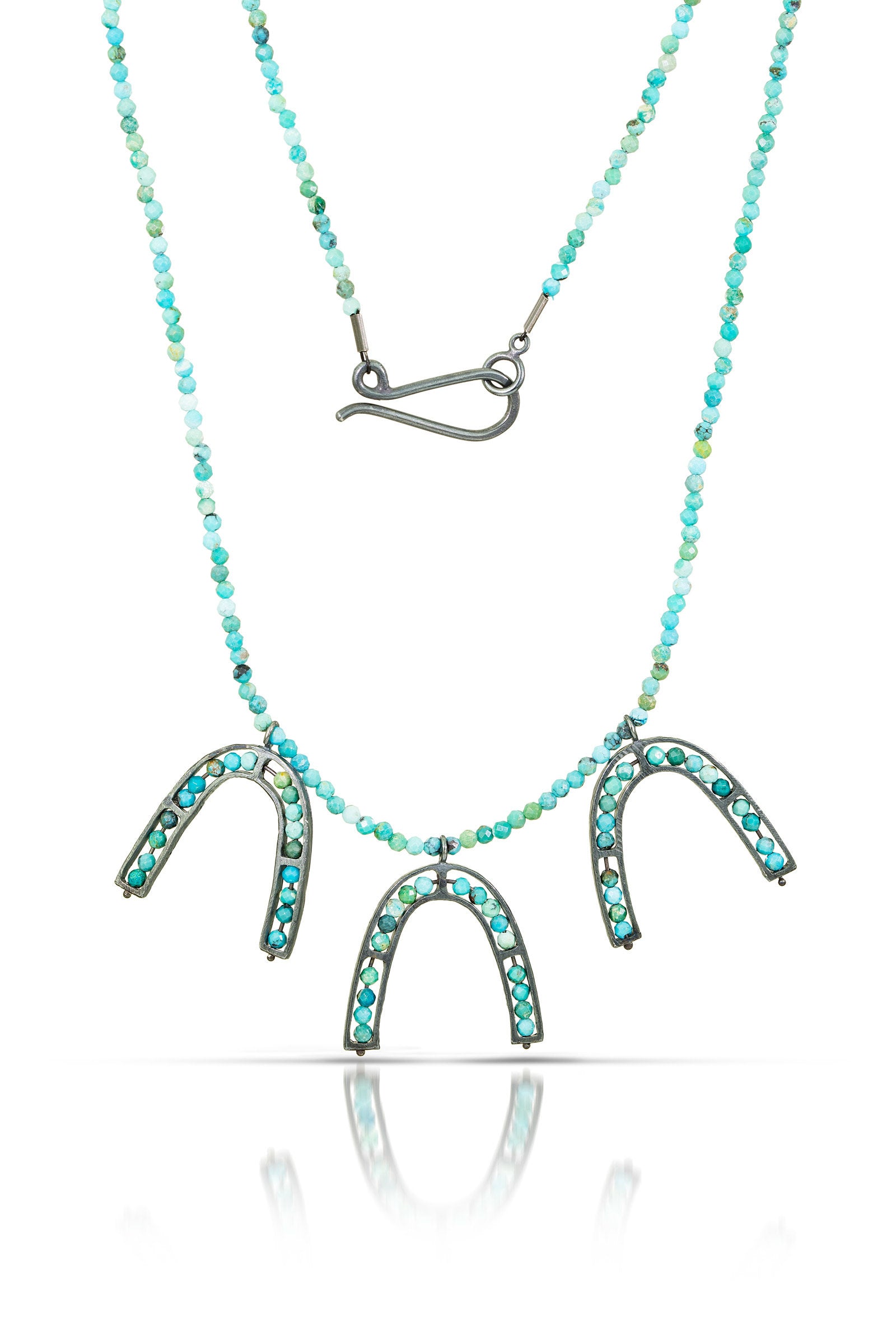 Carved Three Arch Segment Necklace