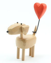 Dogs with Heart Balloons