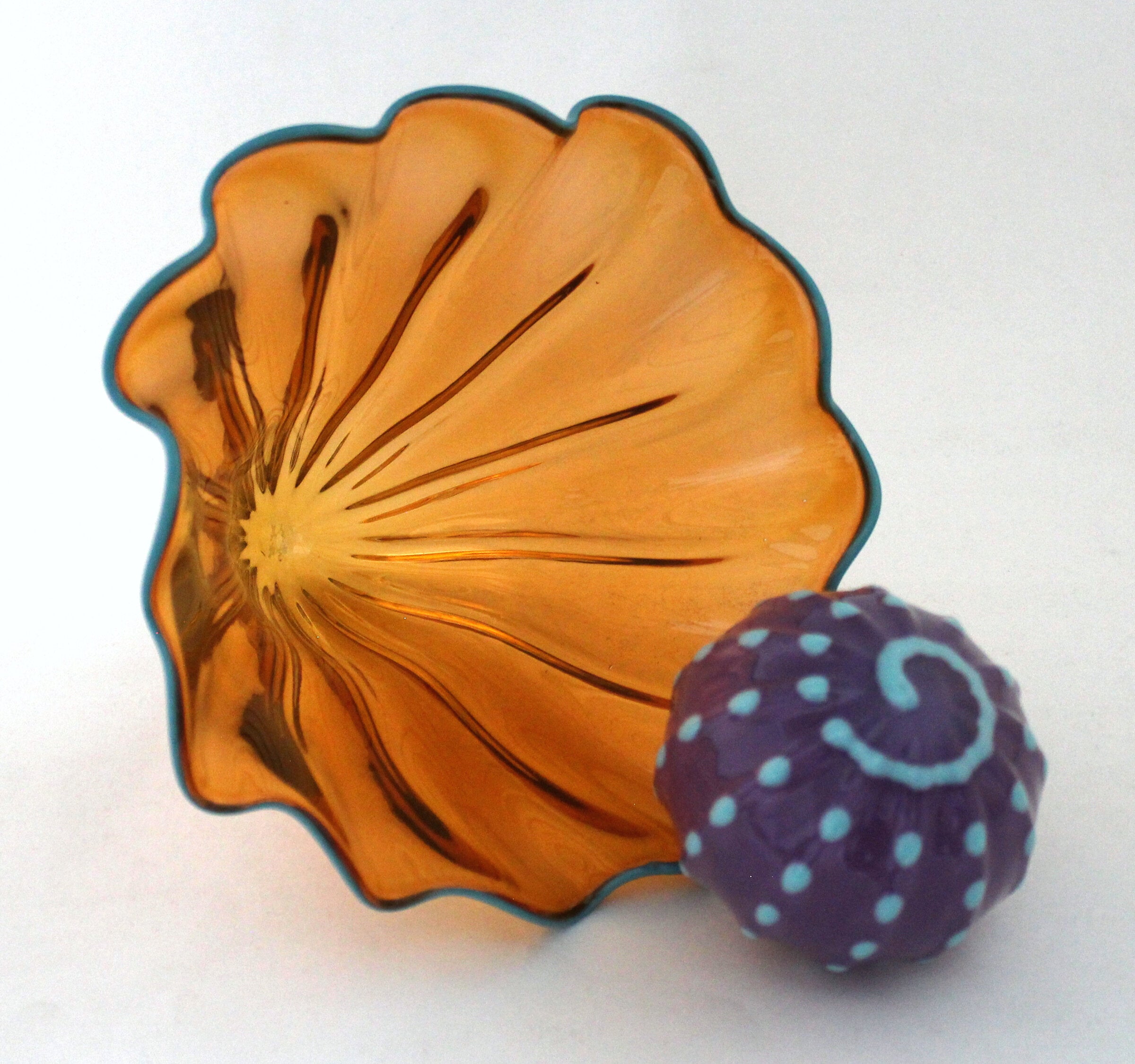 Aurora Sea Fan with Lavender Urchin Ball