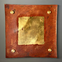 Circle Line Square Copper and Gold Wall Squares