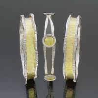 left to right: Charming Bangle, Small Circles Bangle, Charming Bangle