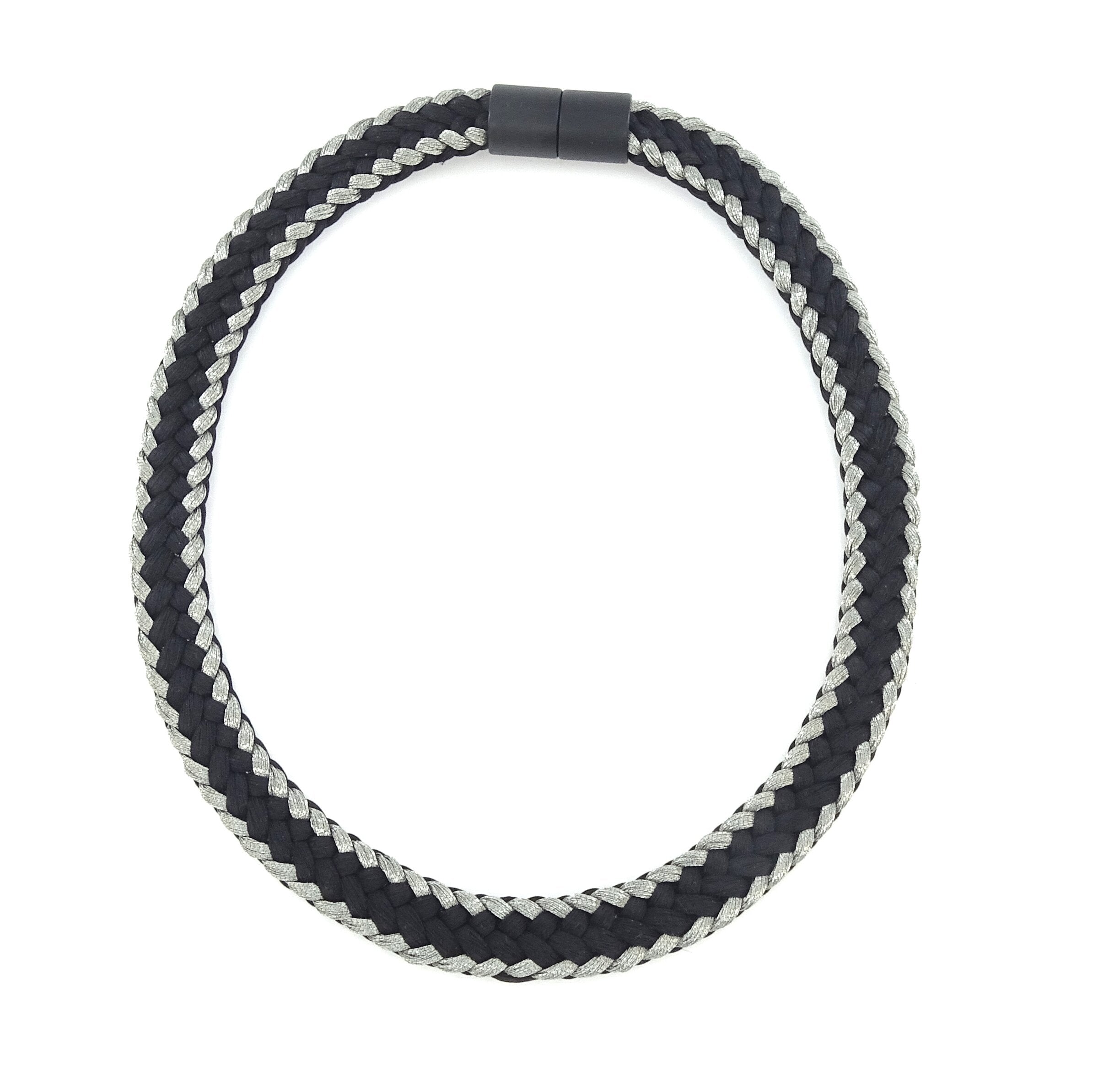 Classic Black and Silver on the Neck - Black framed by Antique Silver
