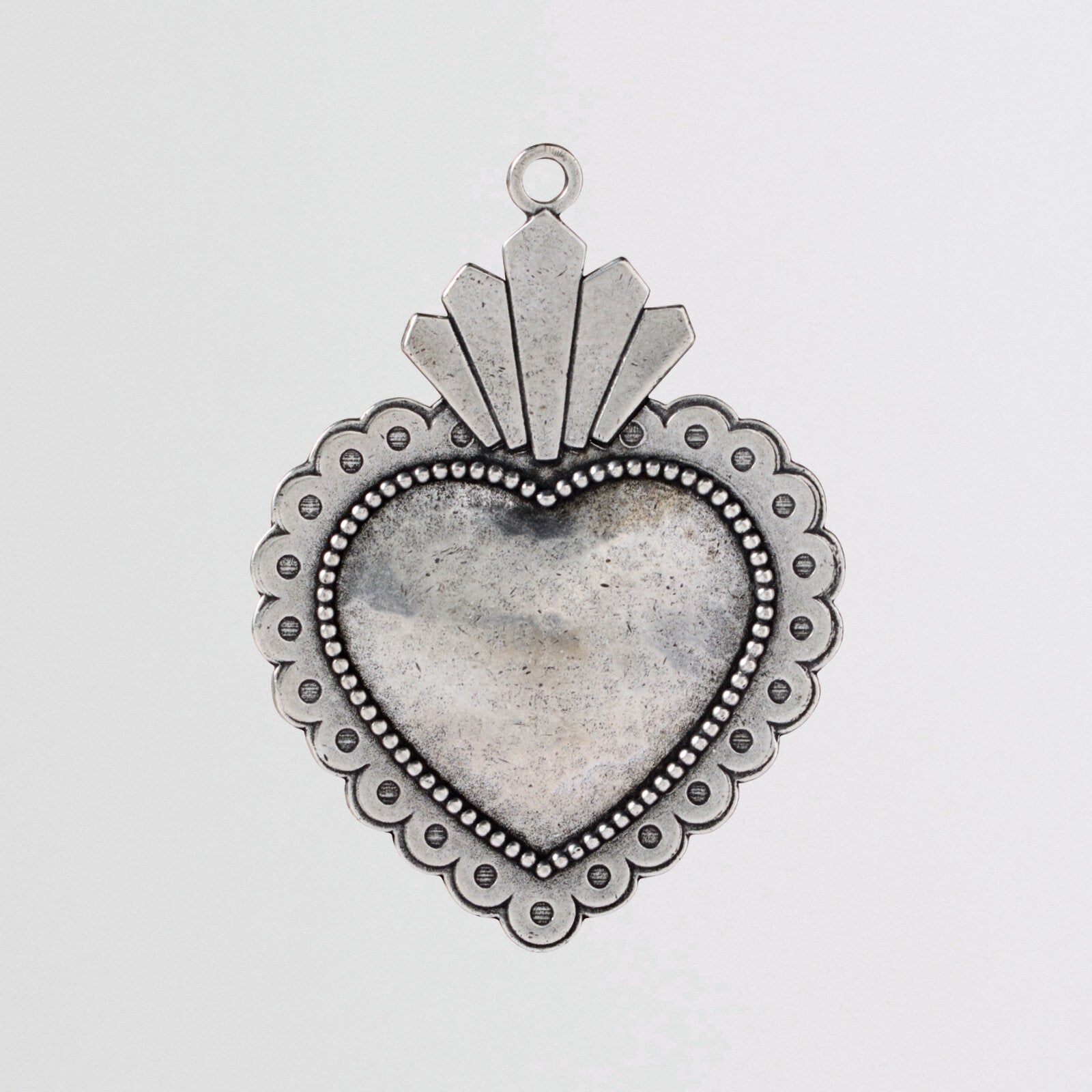 Pewter Milagro Heart