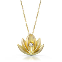 Gold Lotus Pendant