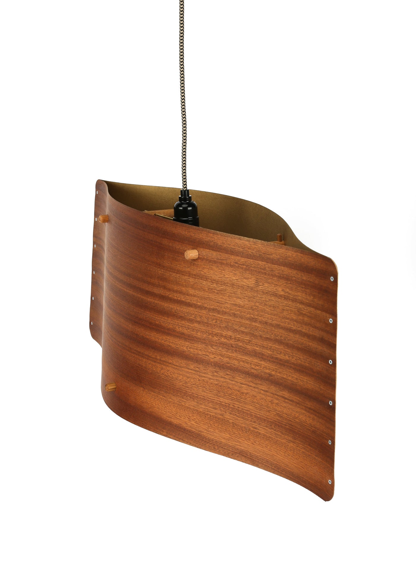 Pocket Pendant Lamp in Long, Sapele