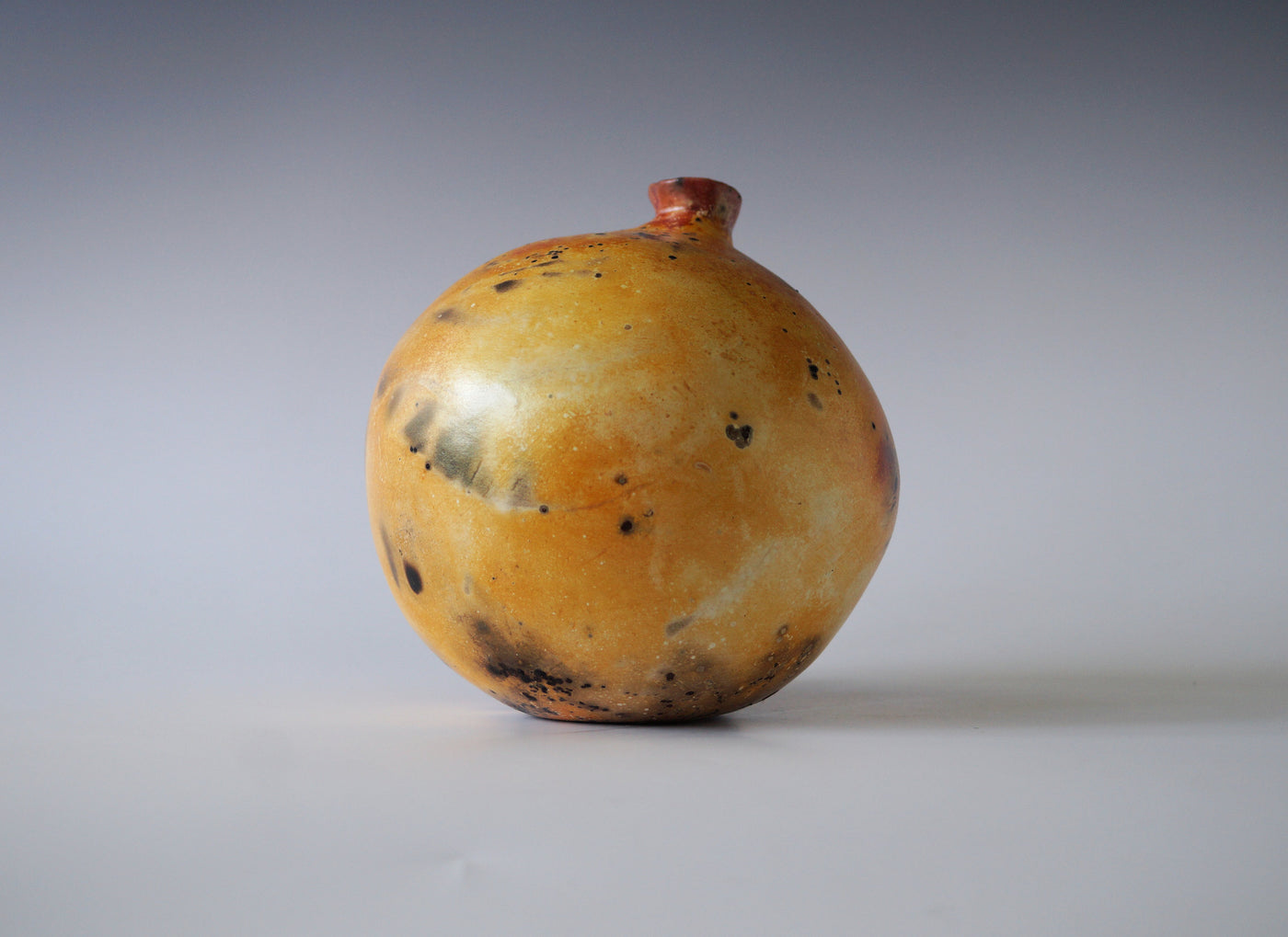 Sunflare Moon Porcelain Raku Jar