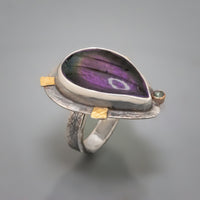 urple Labradorite Pear Ring