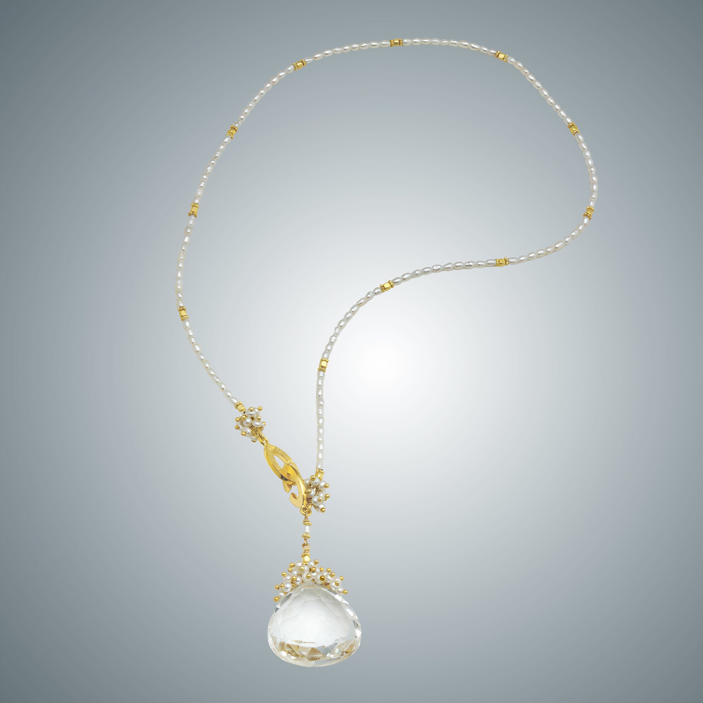 Signature Pearl, Quartz & Vermeil Necklace