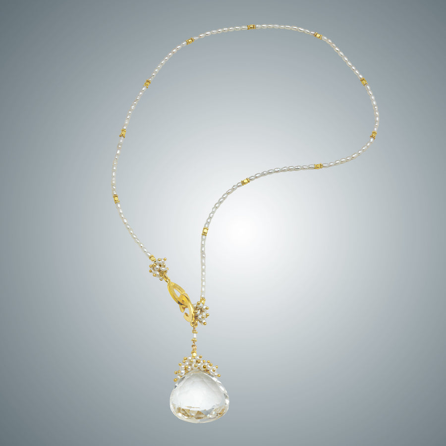 Signature Pearl, Quartz & Vermeil Necklace