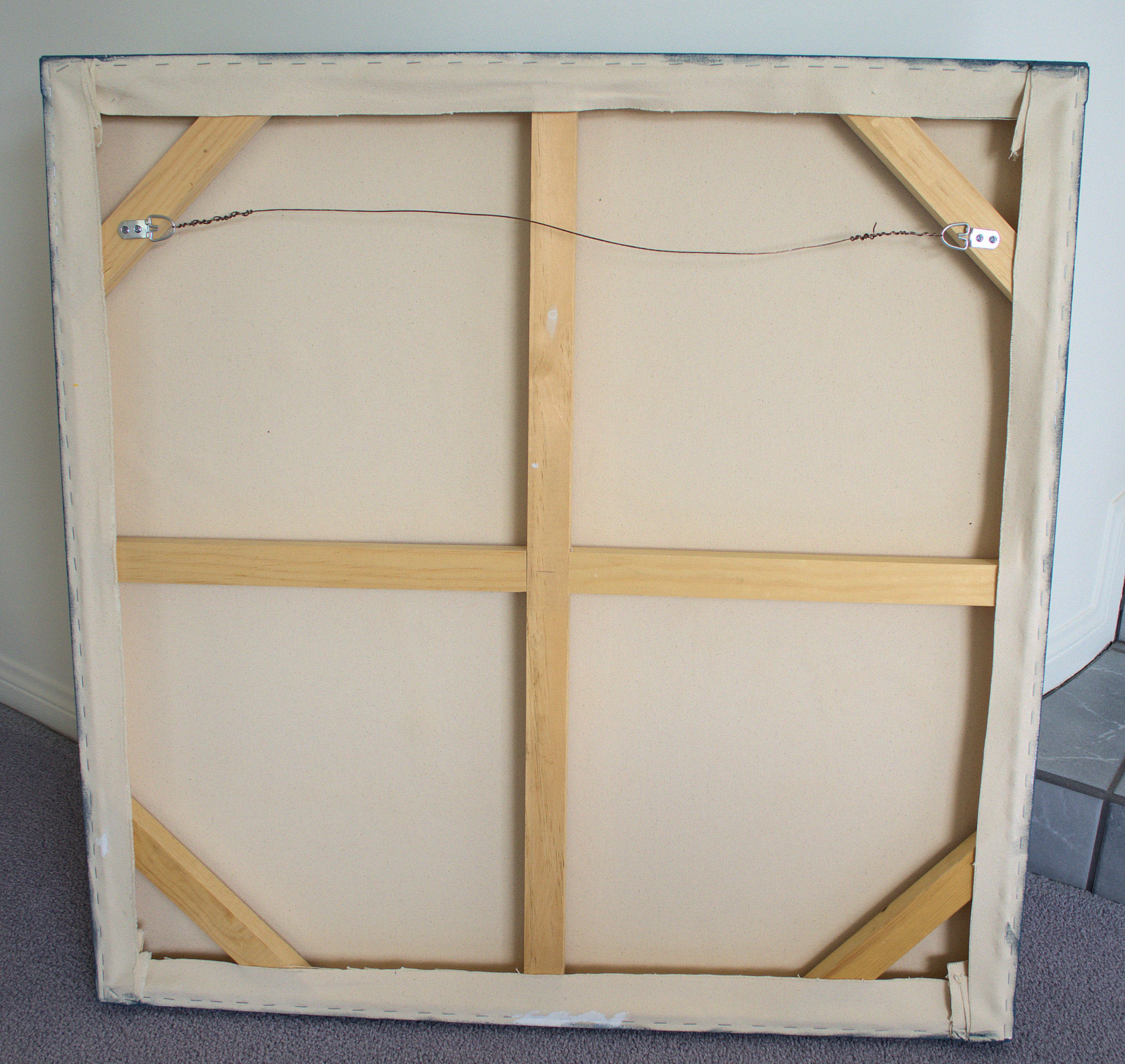 Unbridled back of canvas