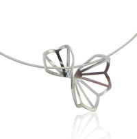 Hyacinth Fold Bright Silver Necklace