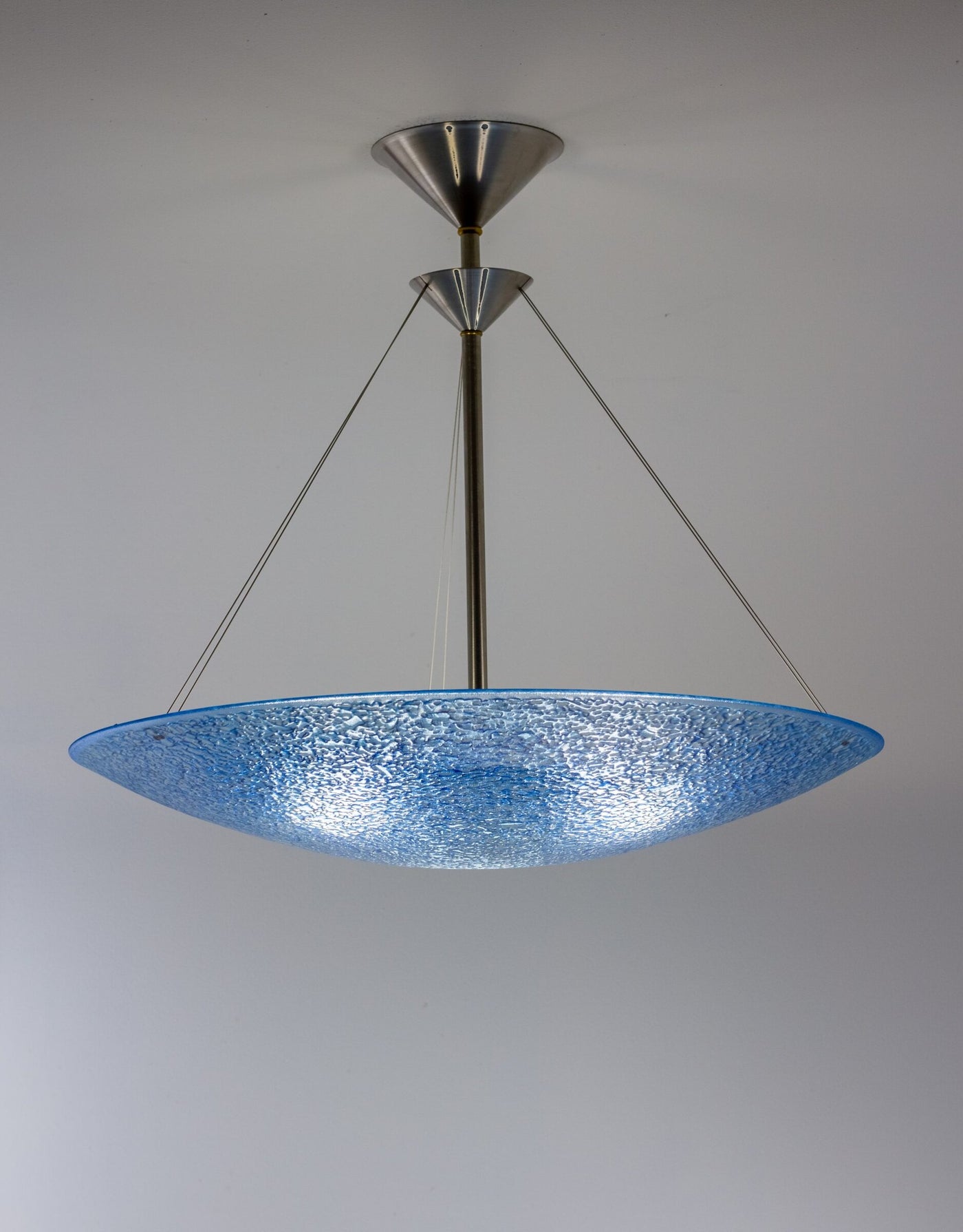 Pale Blue Sapphire Glass Pendant Chandelier