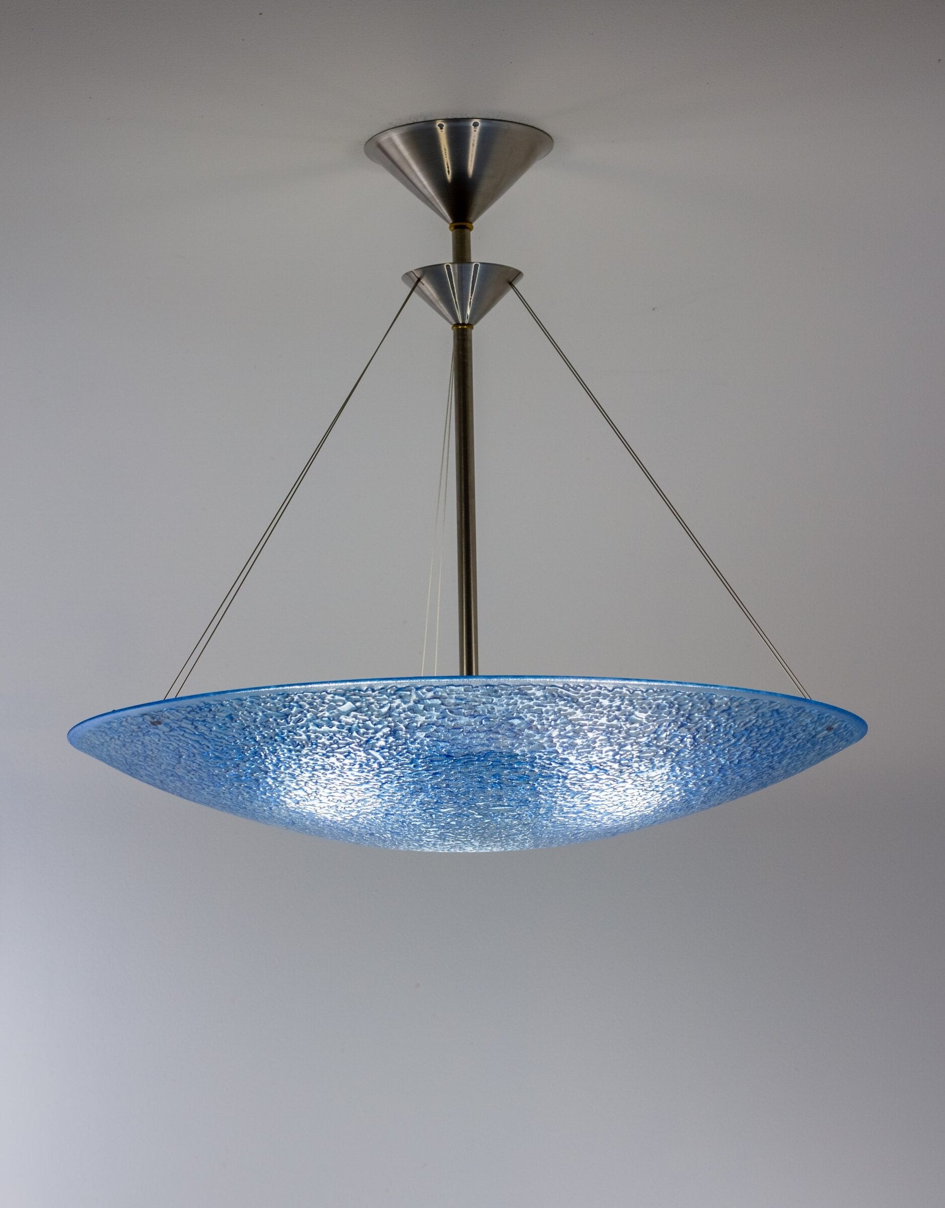 Pale Blue Sapphire Glass Pendant Chandelier