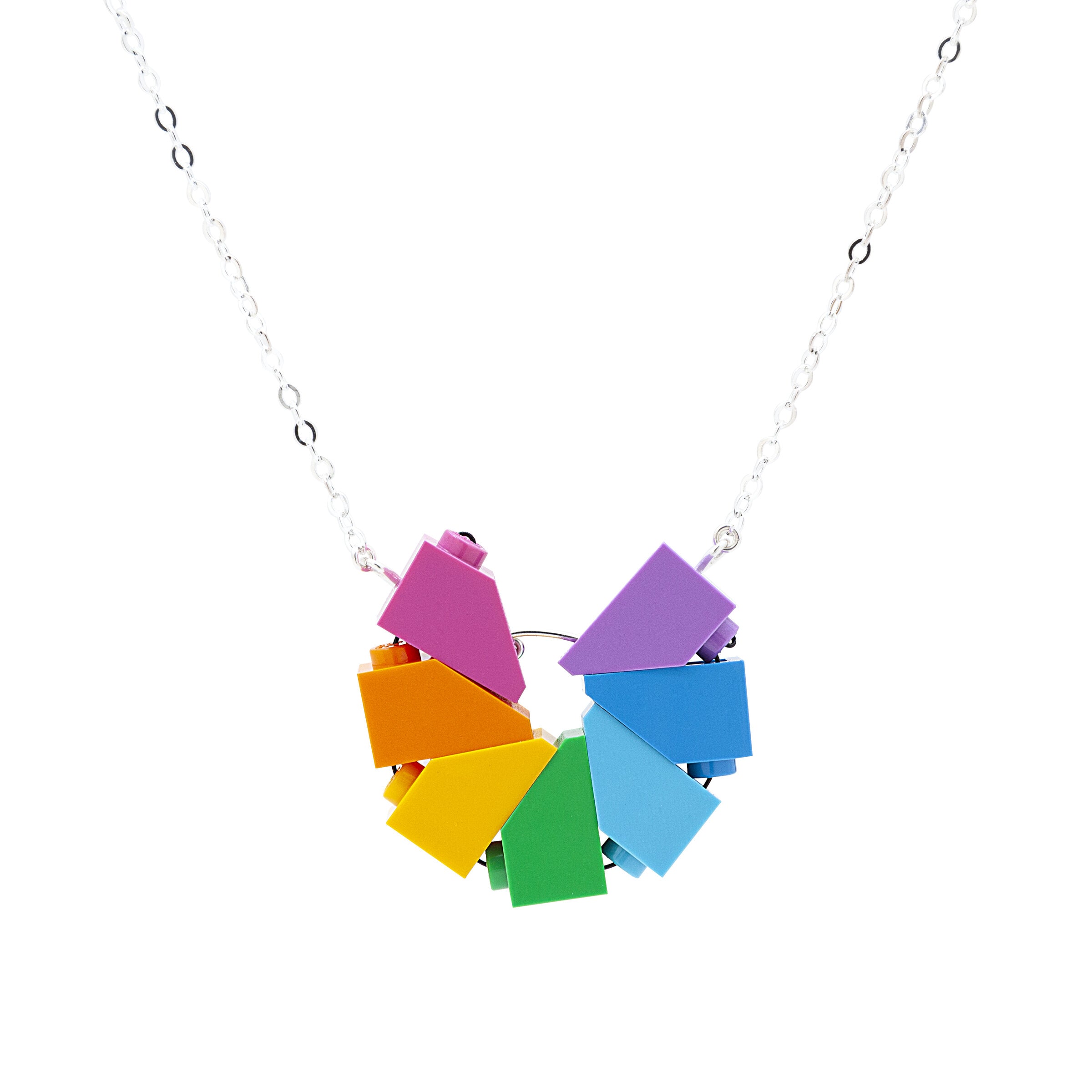 Strawberry Sunrise with bright silver chain