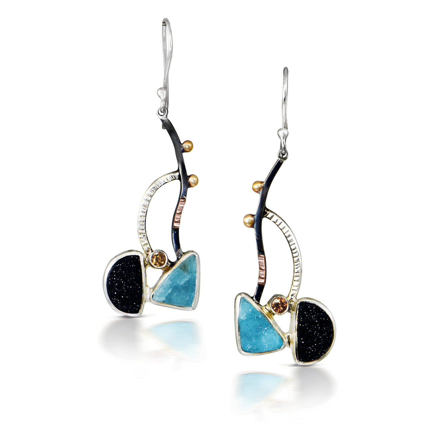 Blues & Blacks Plunge Earrings