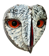 White Owl with Orange Eyes