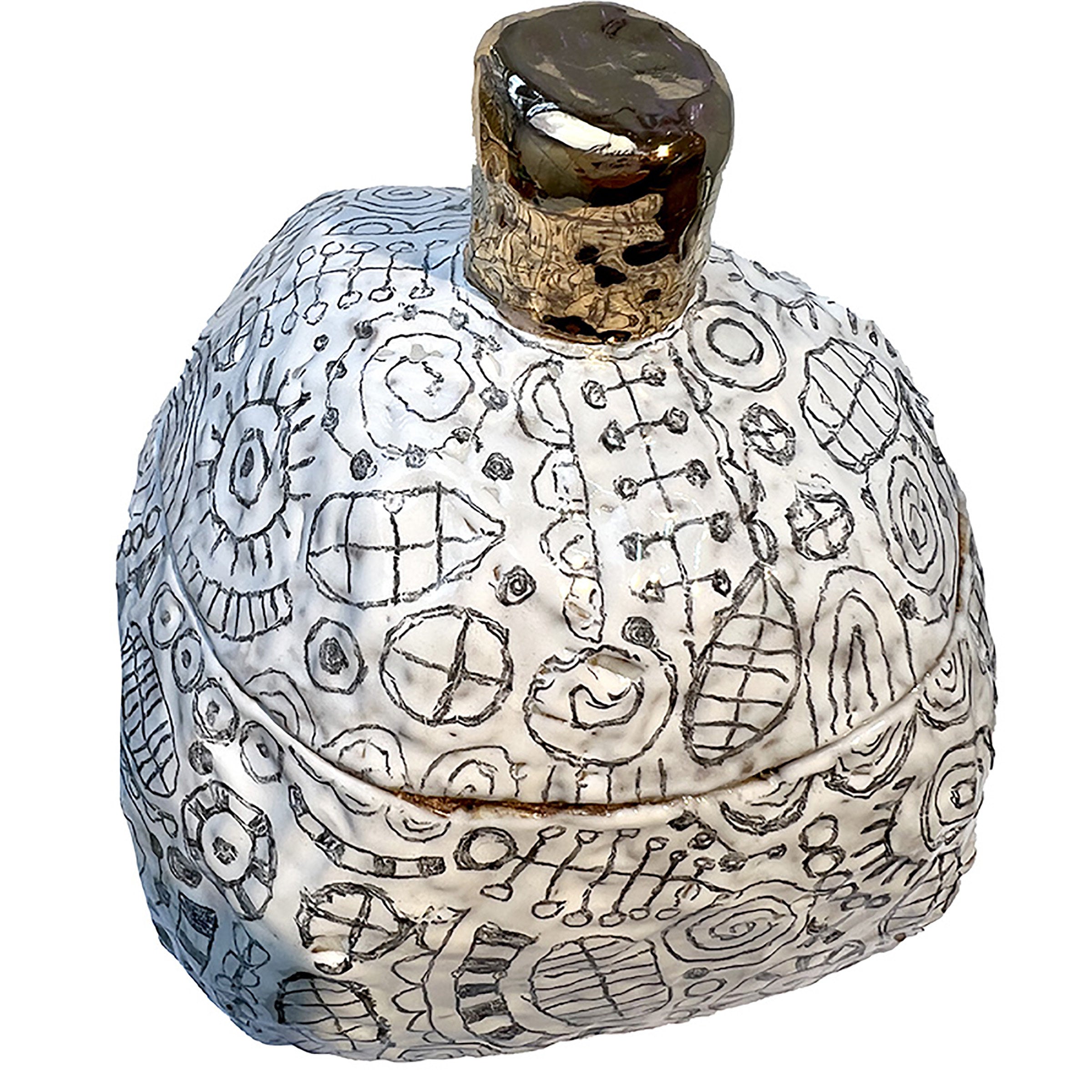 White Pattern Ceramic Box