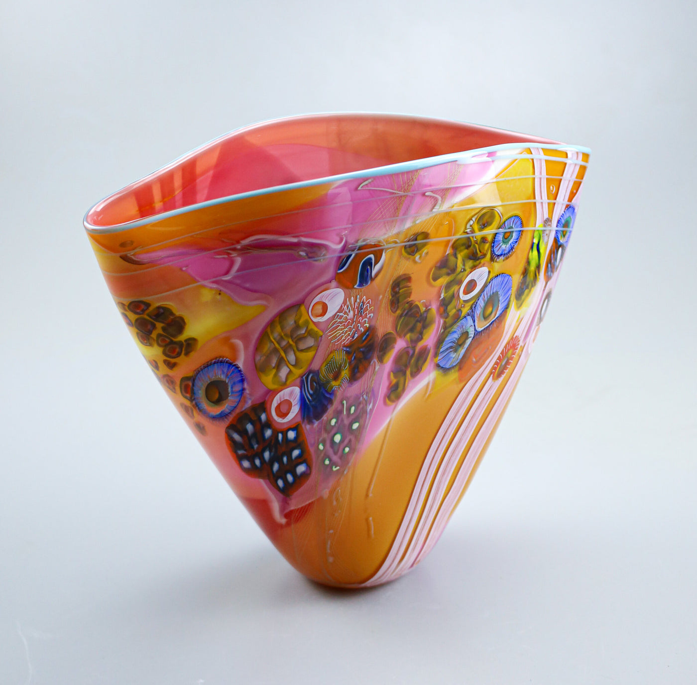 Color Field Vase in Ruby Amber