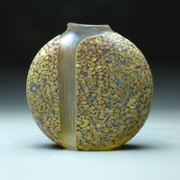 Sandy Cascade Vase with Clear Interior