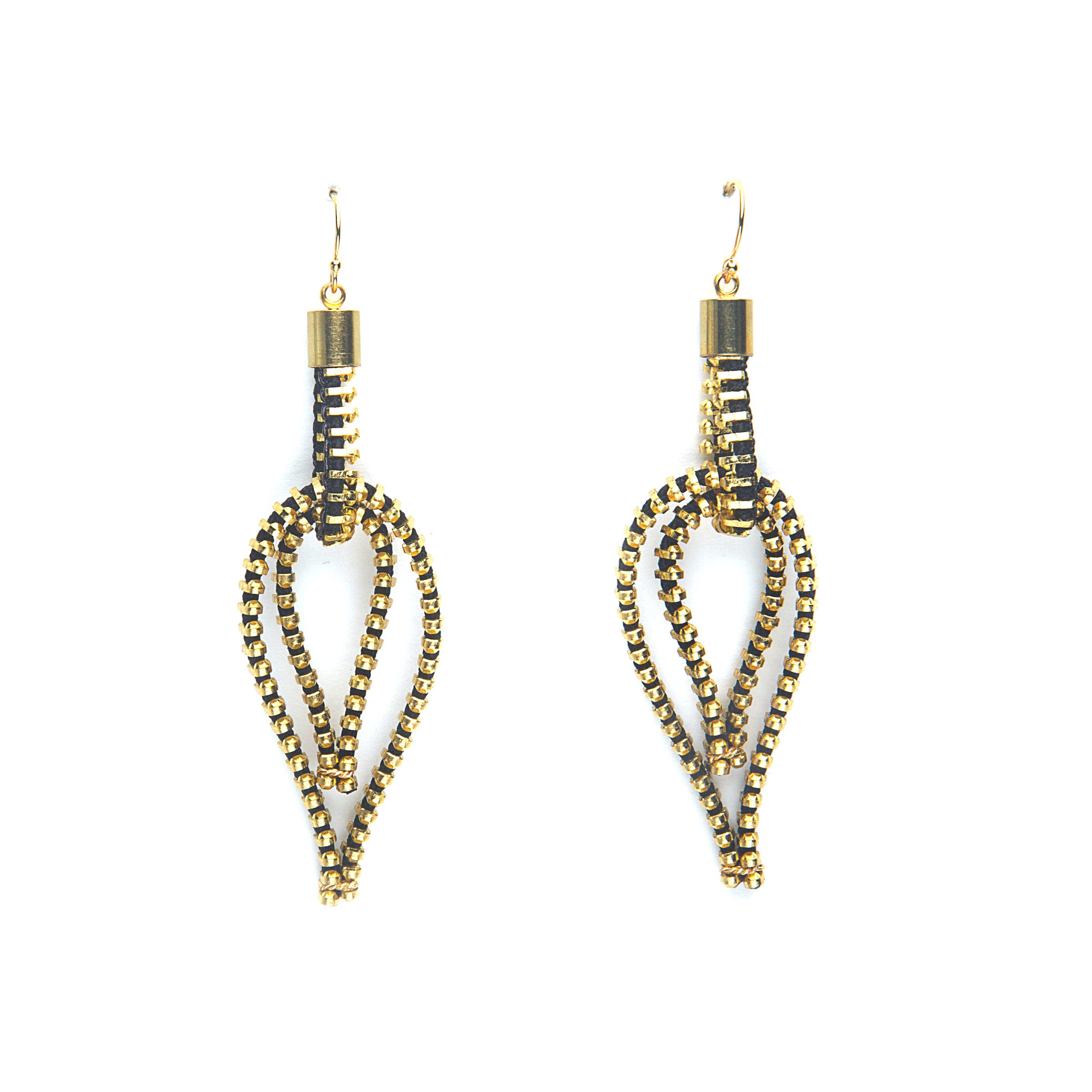 Feather Zipper Earrings