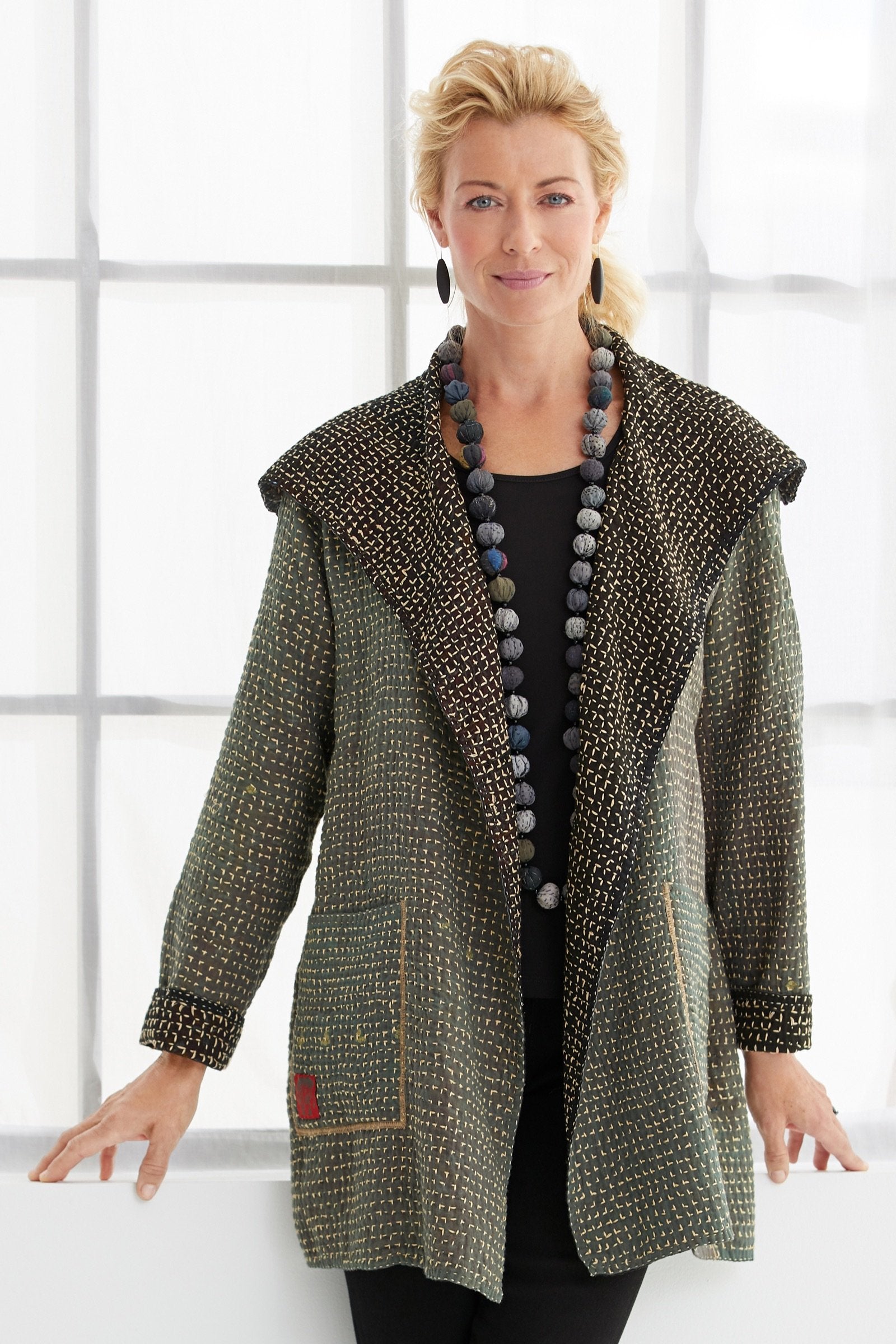 Waffle Kantha Jacket · Artful Home