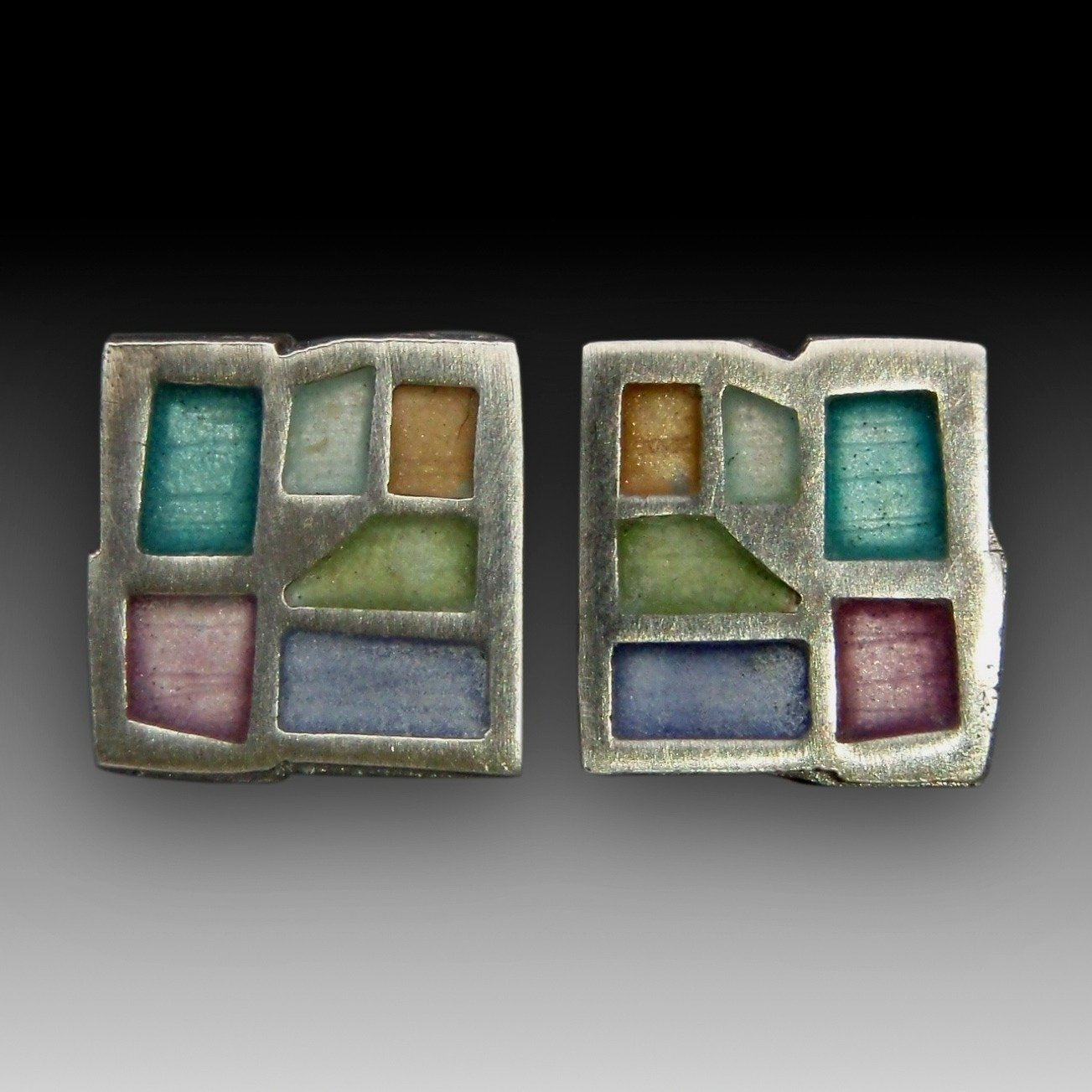 Mosaic Stud Earrings No. 196