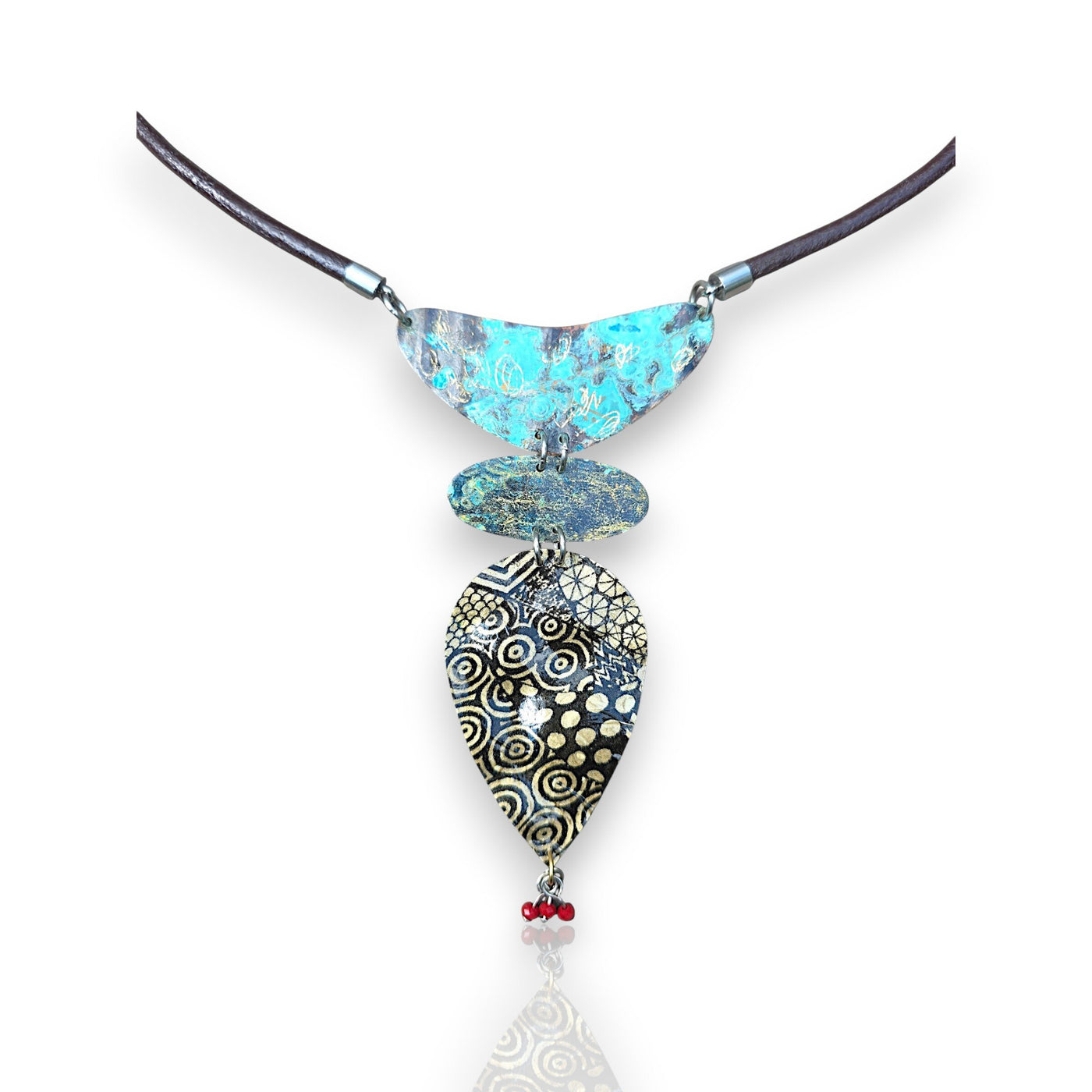 Relics Ruby & Gold Pendant Necklace