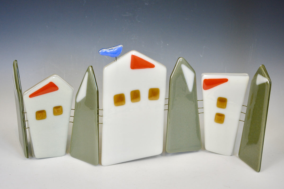Storybook Village with Bluebird