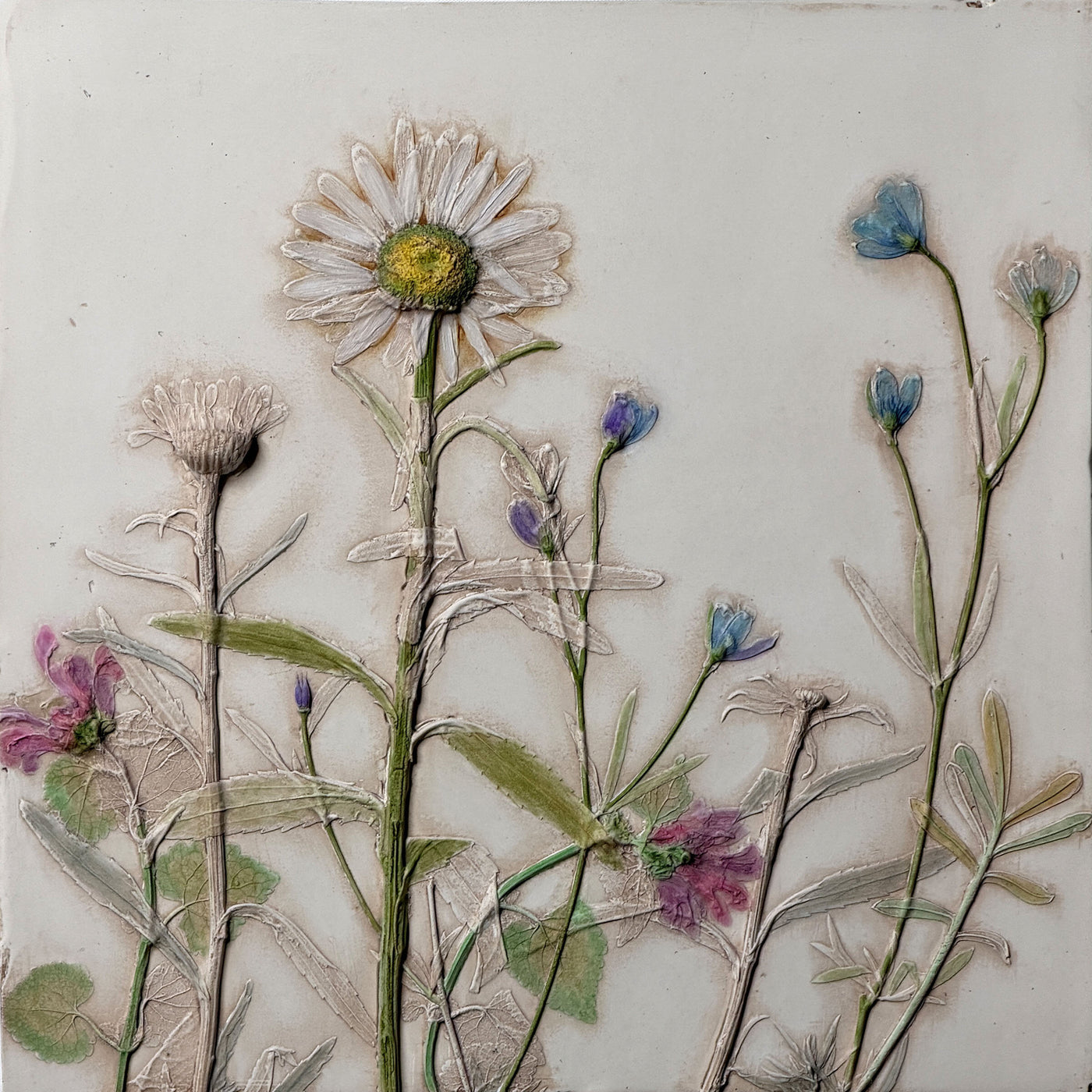 Spring Garden Flowers Tile