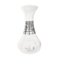 Crystal Silverspun Decanter and Wine Glass Set