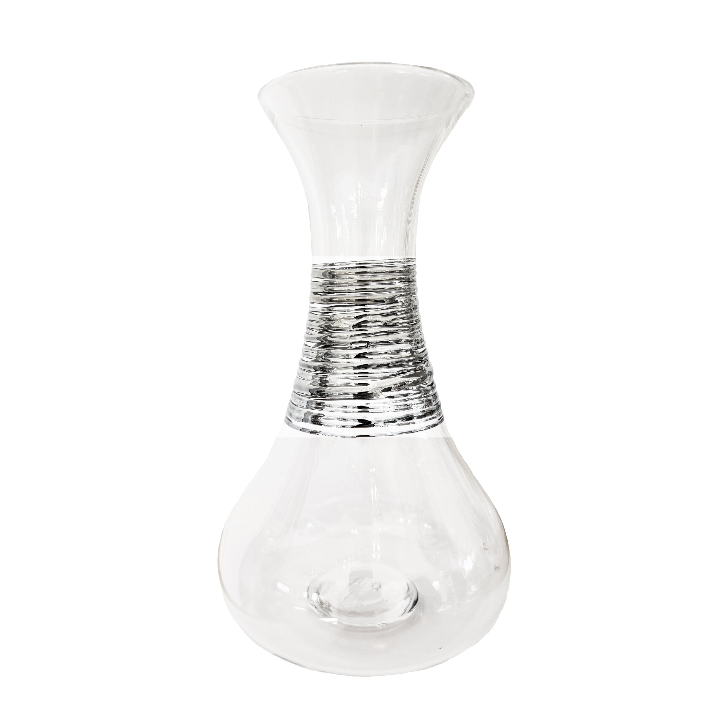 Crystal Silverspun Decanter and Wine Glass Set